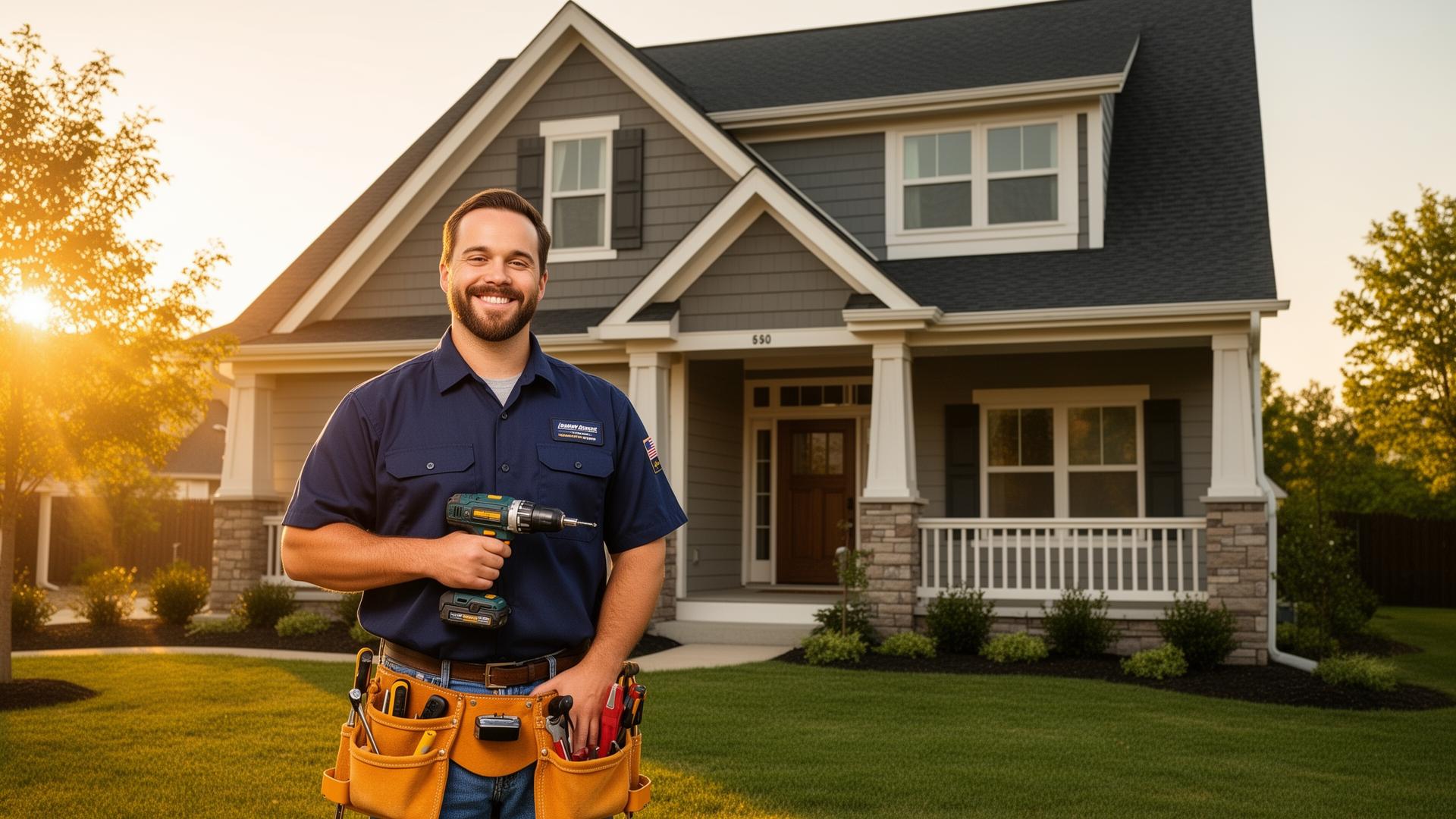 Local handyman in Fishers, Indiana standing in front of a Central Indiana home